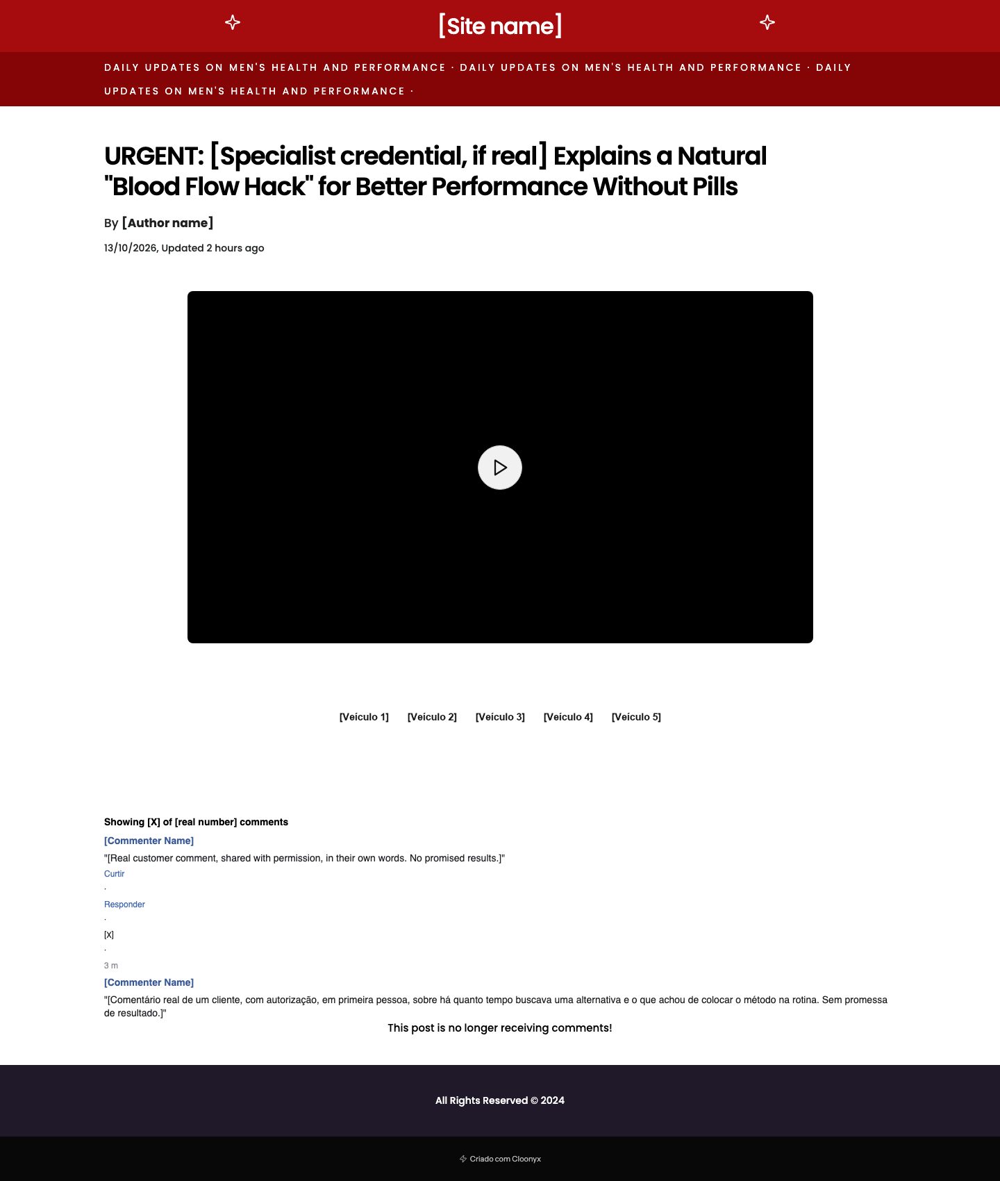 Matéria no formato de notícia